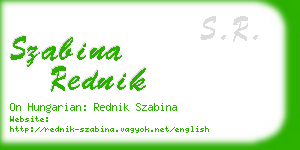 szabina rednik business card